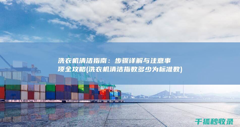 洗衣机清洁指南：步骤详解与注意事项全攻略 (洗衣机清洁指数多少为标准数)