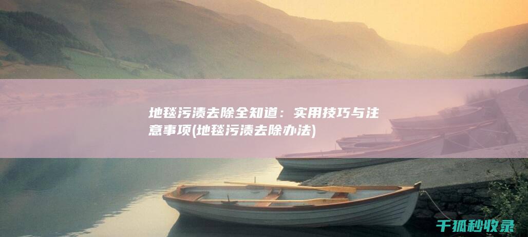 地毯污渍去除全知道：实用技巧与注意事项 (地毯污渍去除办法)